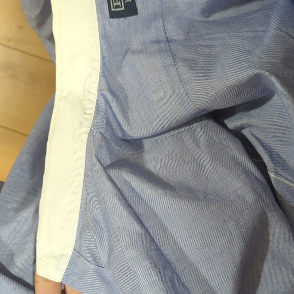 Ralph Lauren Shirt Mens 16 1/2 - 35 Blue Plaid Estate Button Up Long Sleeve - Picture 9 of 10